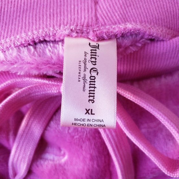 Juicy Couture Soft Velour Set Top and Pants Pink Pajama Set Women XL - Picture 11 of 13